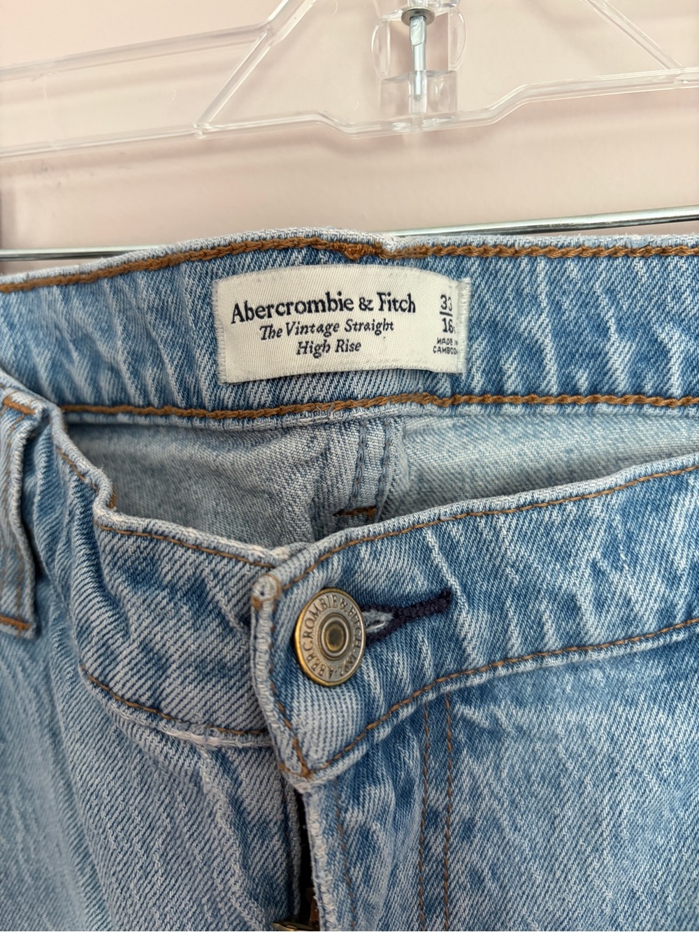 Abercrombie & Fitch The Vintage Straight High Rise 33/16 - Picture 4 of 5